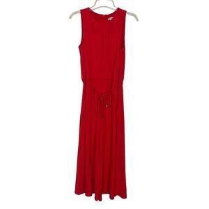 London Style Collection Vintage Sleeveless Red Wide Leg Jumpsuit Size 6